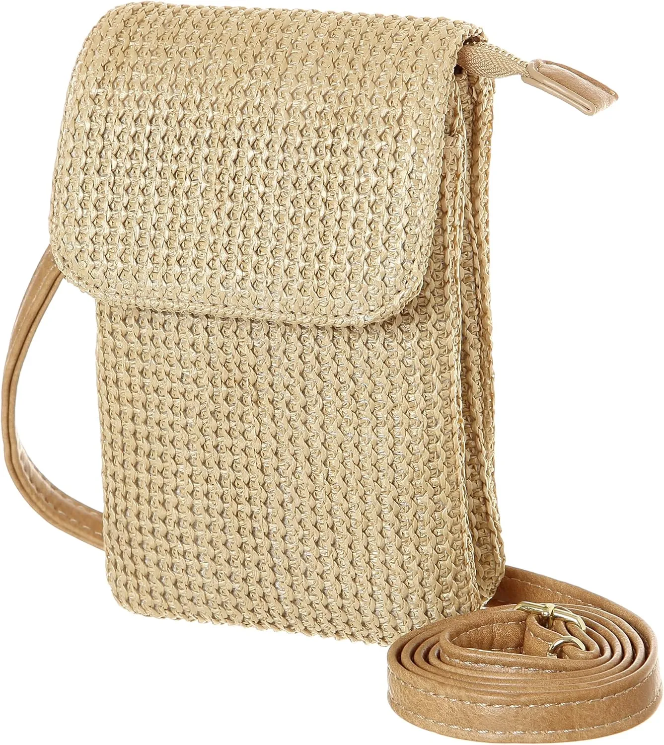 MINICAT Straw Small Summer Purses for Women Crossbody Purse Beach Bags for Everyday Cruise Travel Vacation Essentials