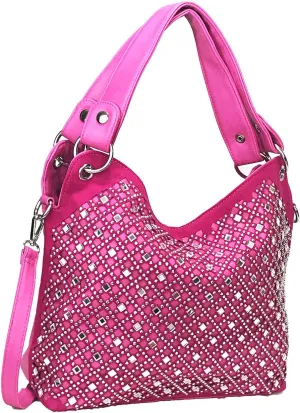 Mirror Double Handles Bling Purse