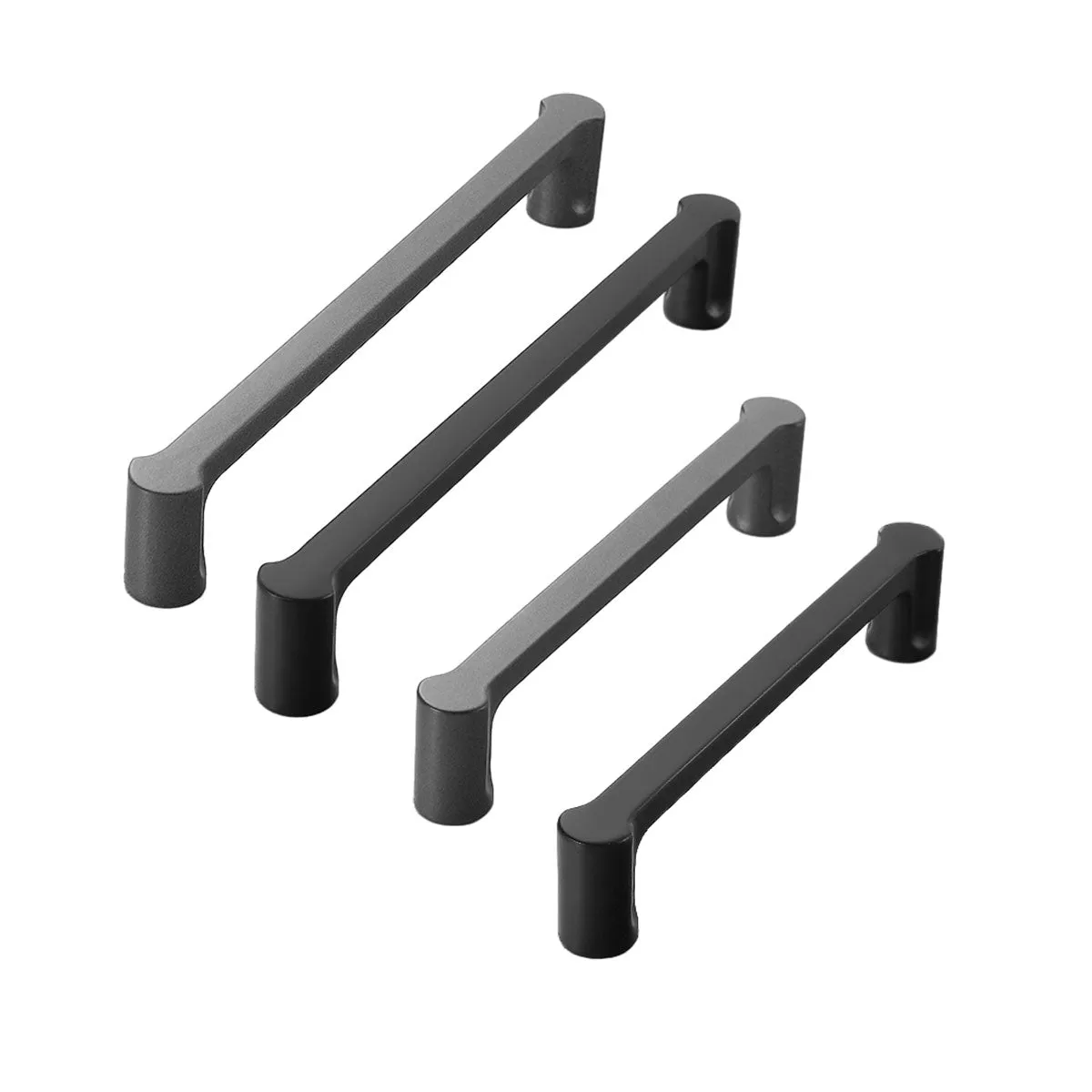 Modern Brushed Brass Cabinet Pull Handles – Matte Black Finish Black