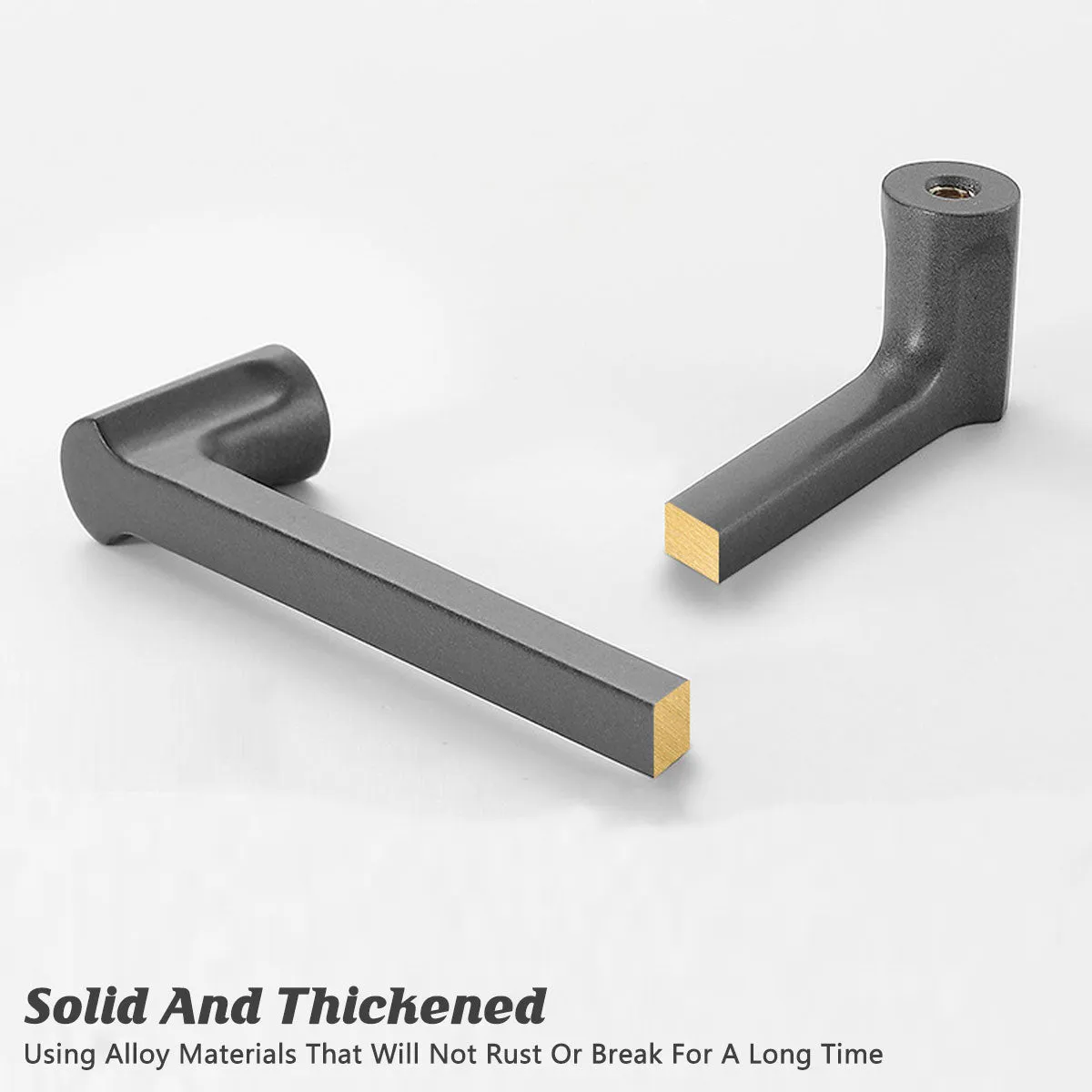 Modern Brushed Brass Cabinet Pull Handles – Matte Black Finish Black