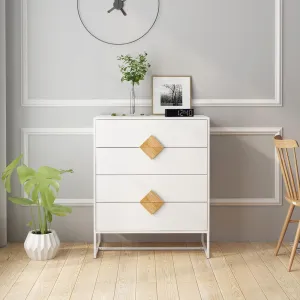 Modern Buffet Cabinet & TV Stand with Square Handles, Multi-Functional Storage Sideboard Bedroom Dresser for Living Room,Hallway,Bedroom & Entryway (2)