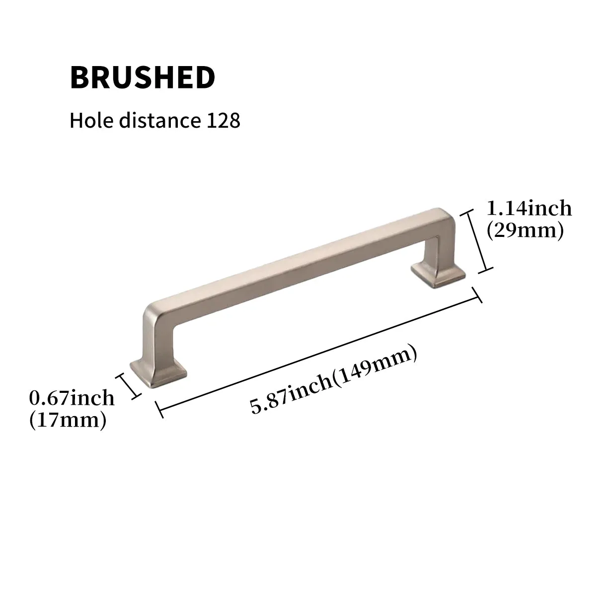 Modern Zinc Alloy Cabinet Drawer Pull Handles Grey
