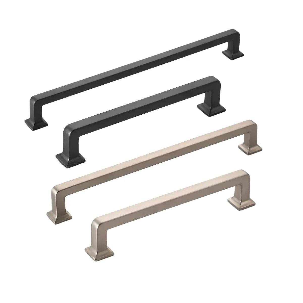 Modern Zinc Alloy Cabinet Drawer Pull Handles Grey