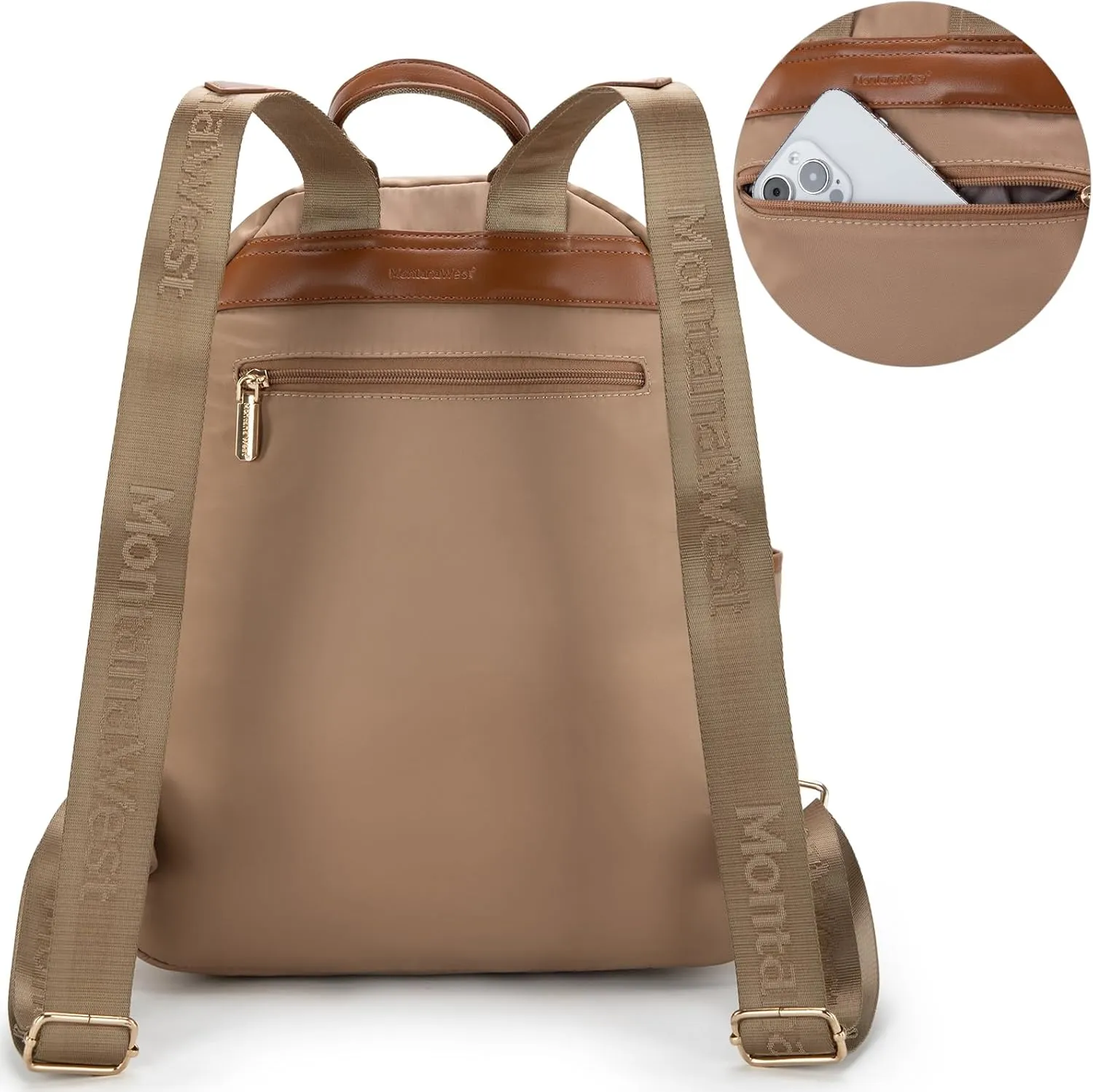 Montana West Medium Backpack for Women Lightweight Backpack Purse Casual Daypack for 13-Inche Laptop