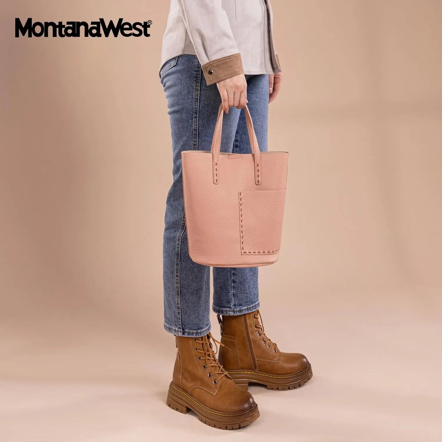 Montana West Small Bucket Purses for Women Top Handle Purses and Satchel Handbags with Cosmetic Bag