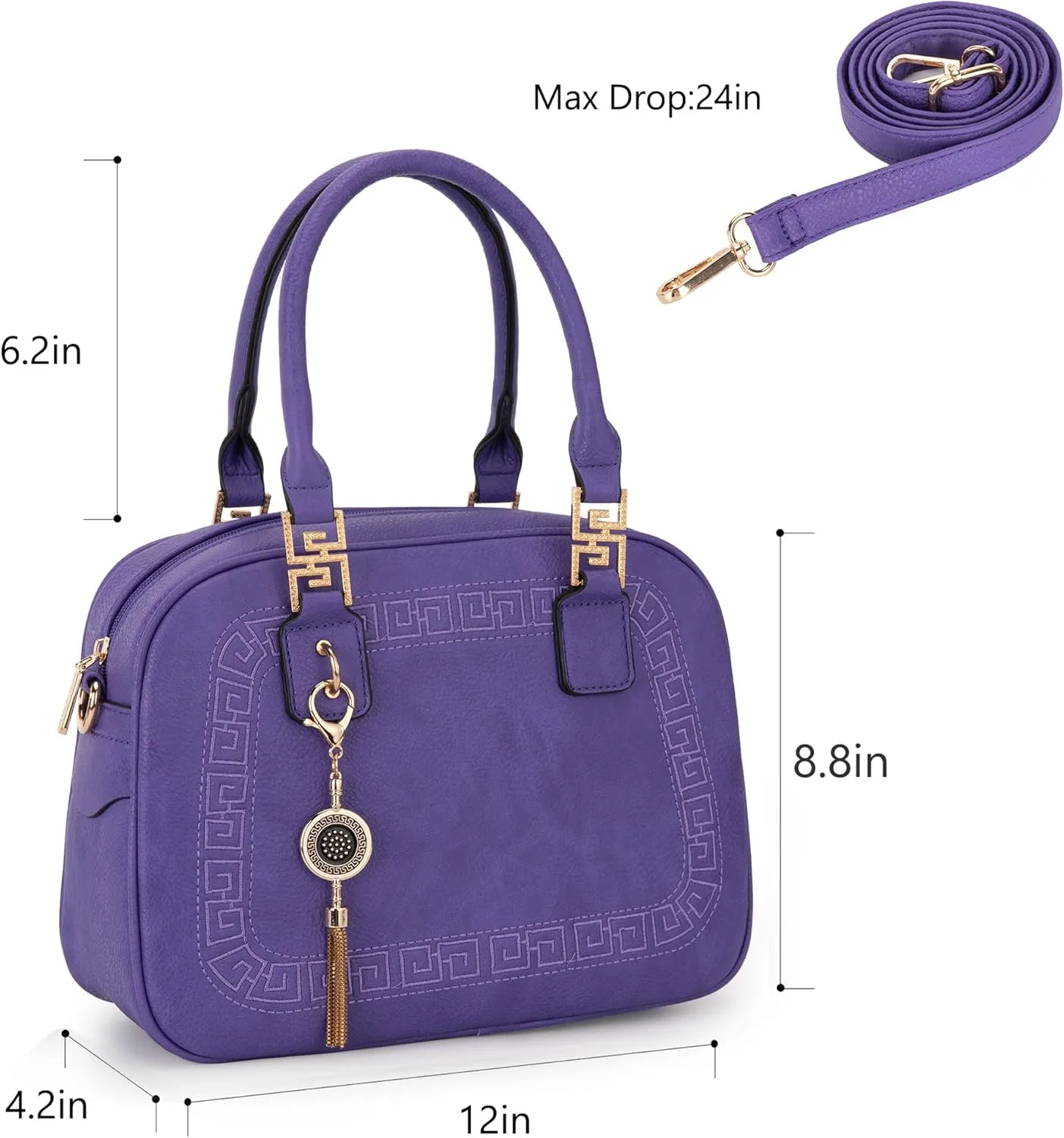 Montana West Small Top Handle Purse for Women Crossbody Satchel Handbag Barrel Bag