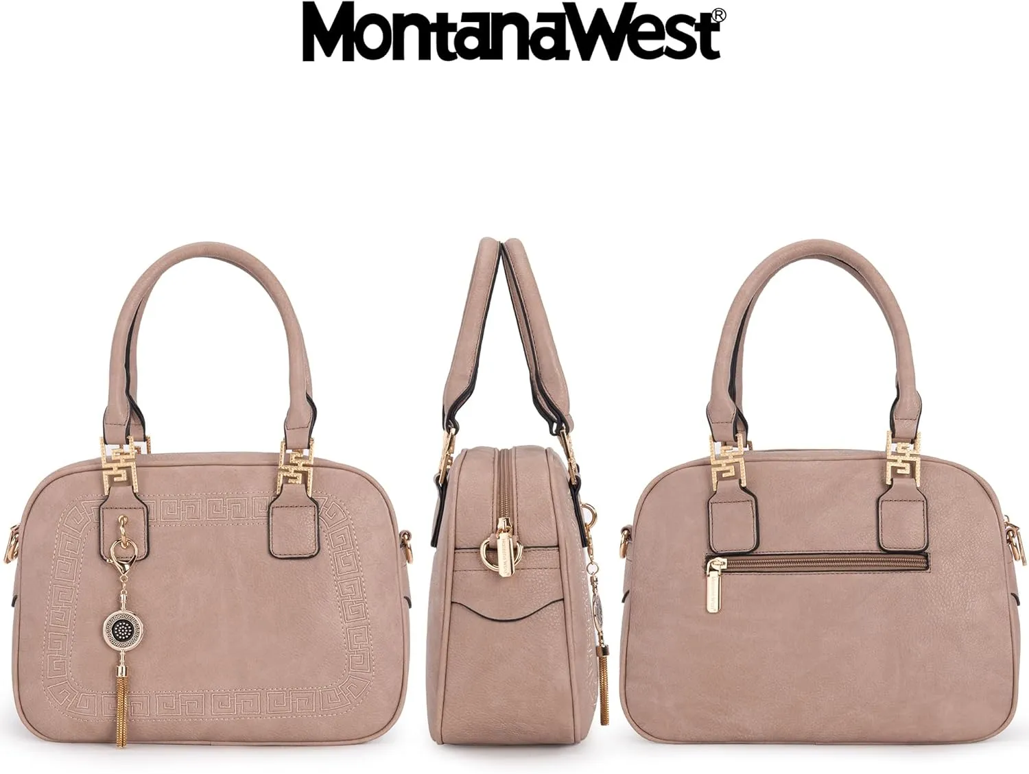 Montana West Small Top Handle Purse for Women Crossbody Satchel Handbag Barrel Bag