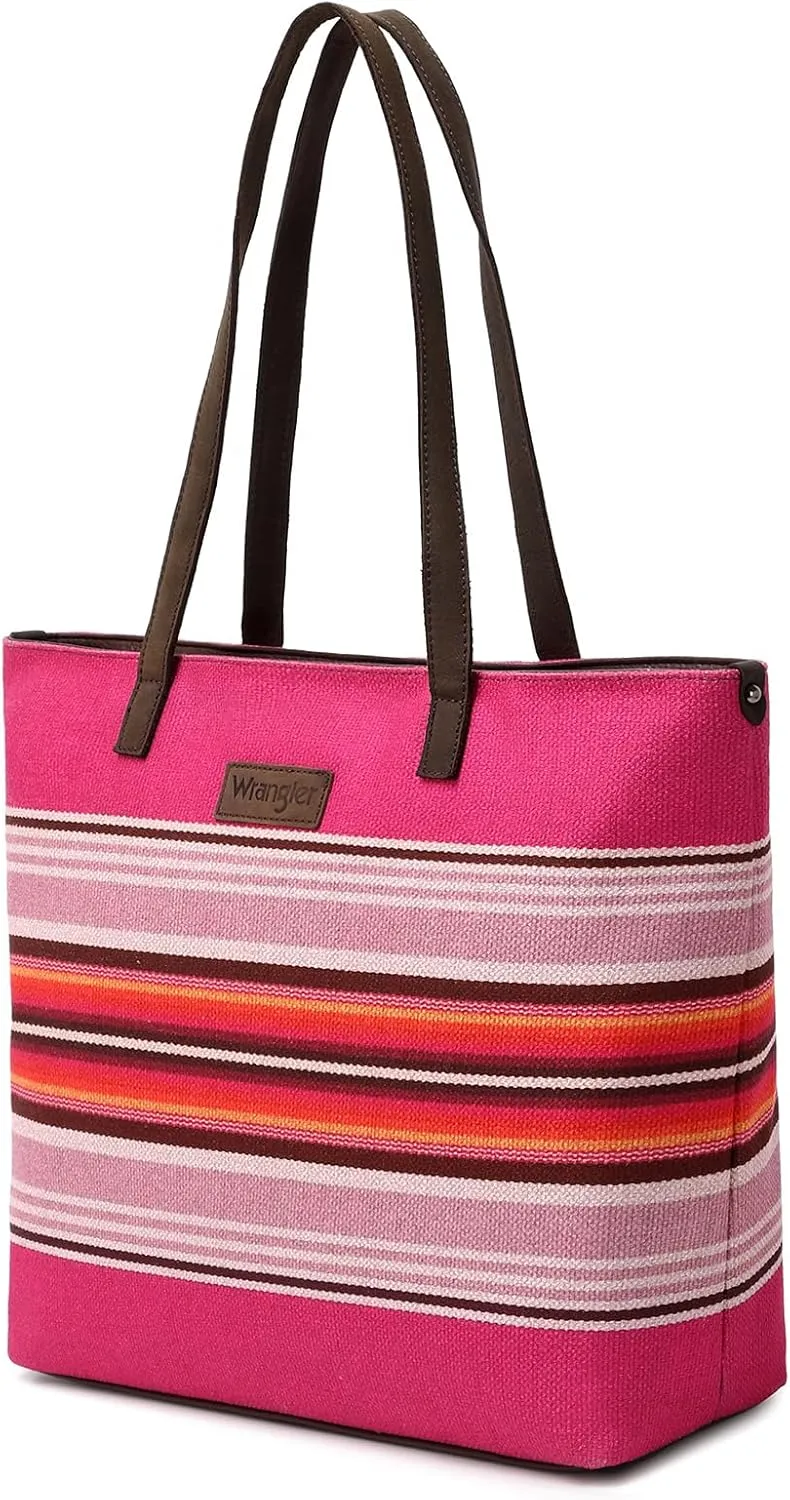 Montana West Wrangler Tote Bag for Women Canvas Shoulder Handbag Aztec Purse