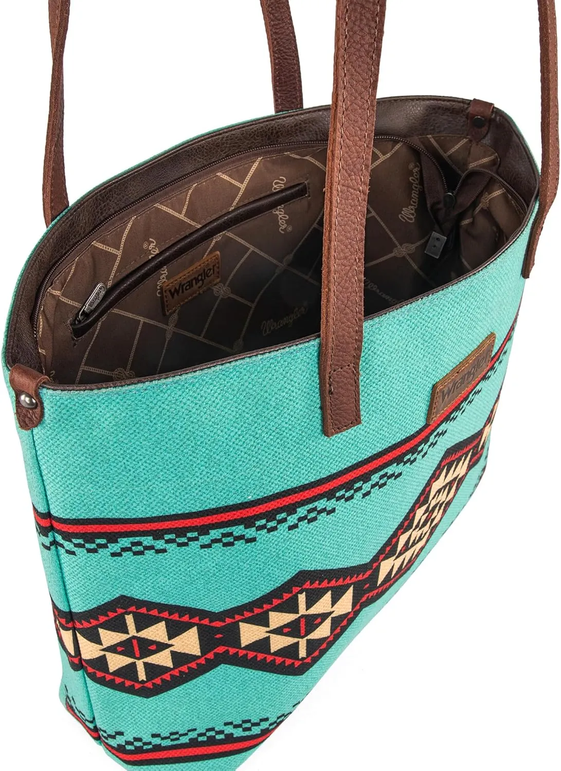 Montana West Wrangler Tote Bag for Women Canvas Shoulder Handbag Aztec Purse