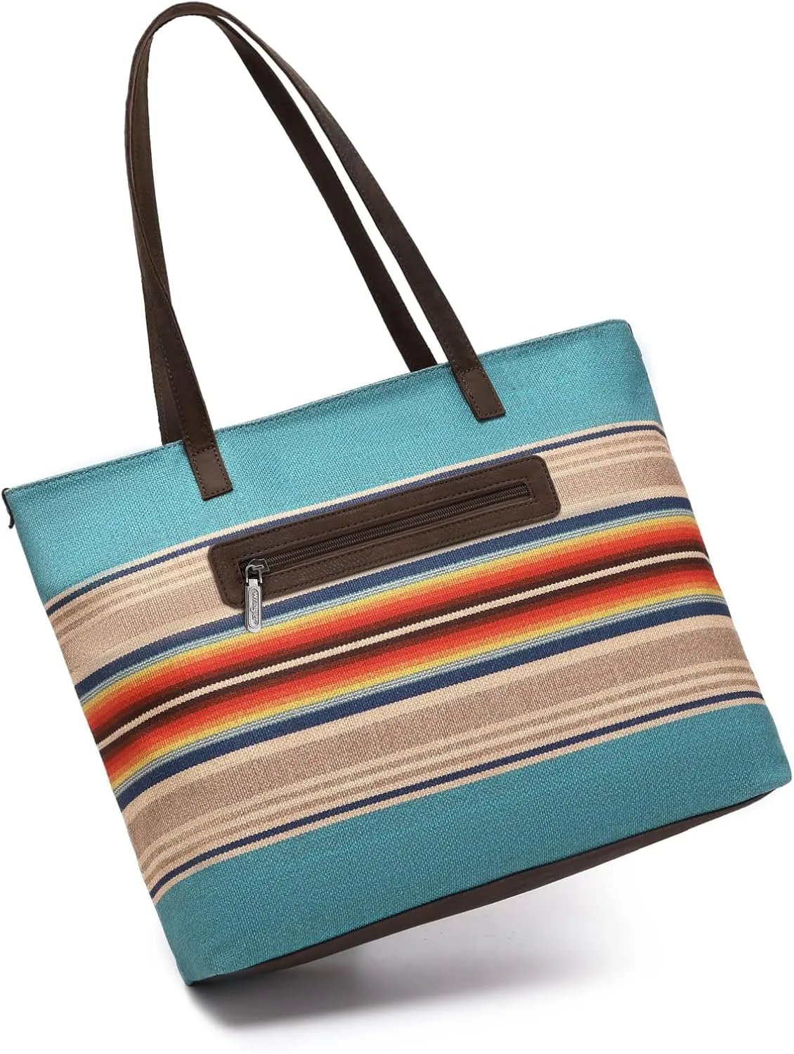 Montana West Wrangler Tote Bag for Women Canvas Shoulder Handbag Aztec Purse