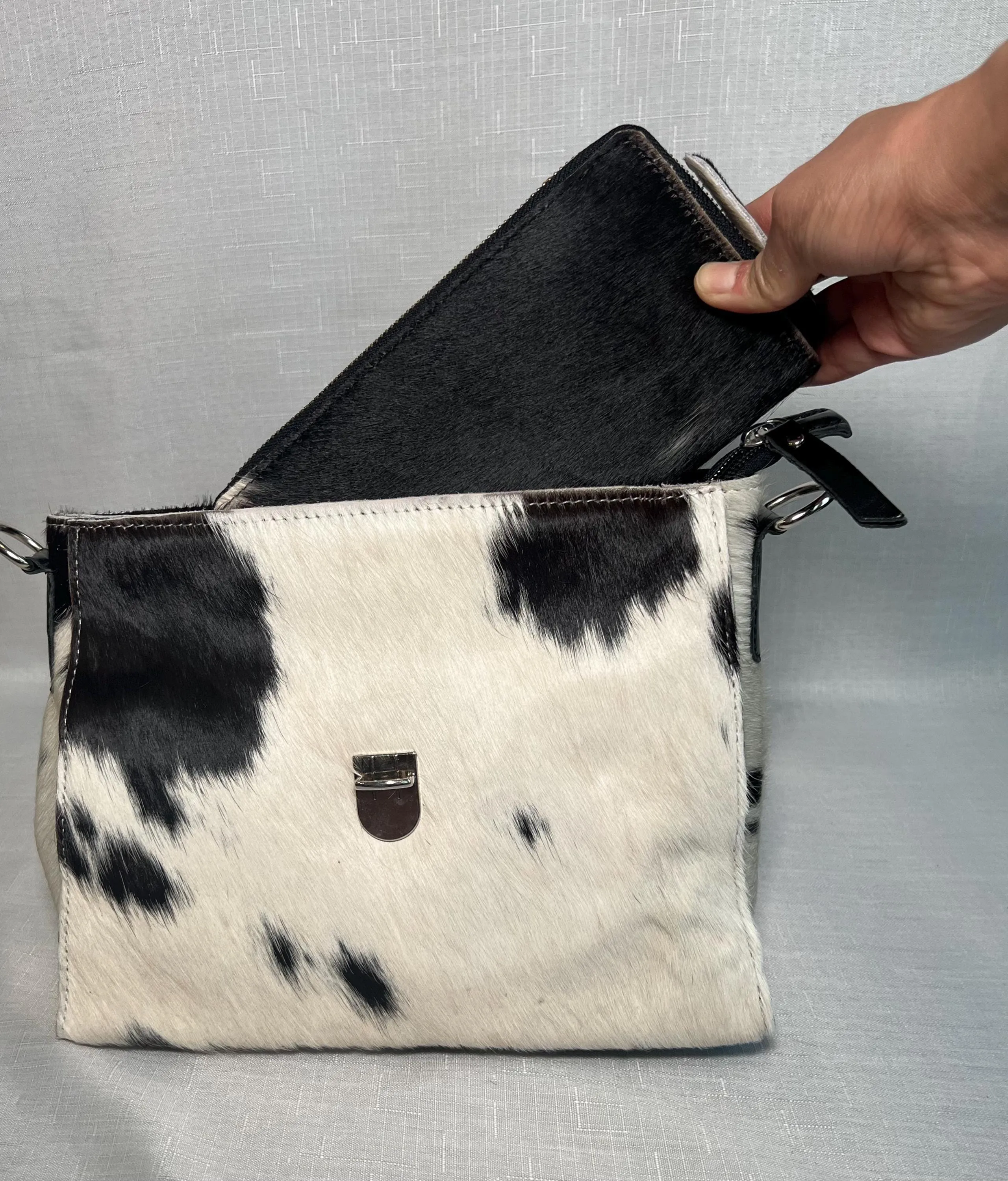 Mother's Day Gift Set- Handbag and Wallet, Real Cowhide & Leather, Premium Handbag, Secure Card Holder, Spacious and Durable Everyday Purse