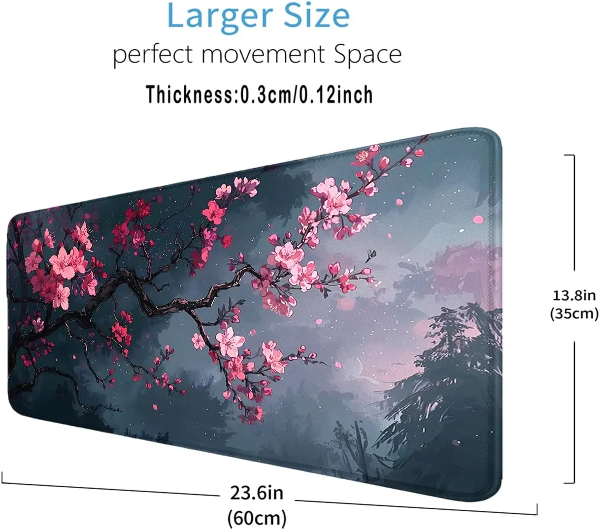 MTG Playmat Stitched Edges, 24 x 14 inches MTG Mat for MTG DTCG CCG RPG Trading Card Game Playmats Smooth Surface Battle Game Rubber Collection