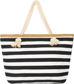Muka Women Canvas Tote Shoulder Beach Bag with Top Zipper Closure and Rope Handles for Travel, Shopping