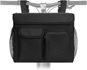 Multi-Functional Mobility Scooter Bag, Electric Scooter Basket, Scooter Wheelchair Bag, with 14" Laptop Compartment and Cup Holder, Suitable for Wheelchairs and Rollators