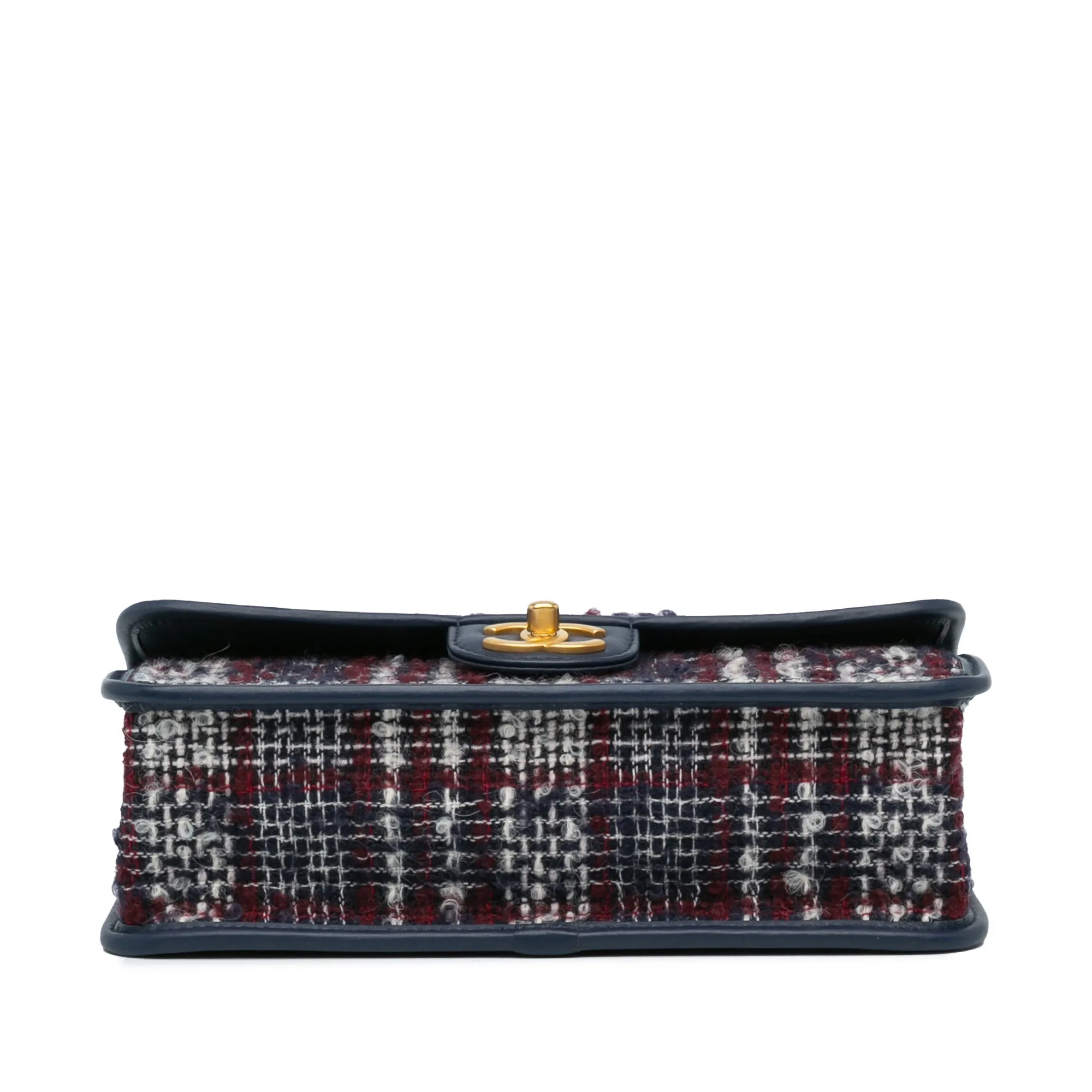 Multicolor Chanel Small Tweed School Memory Top Handle Flap Satchel