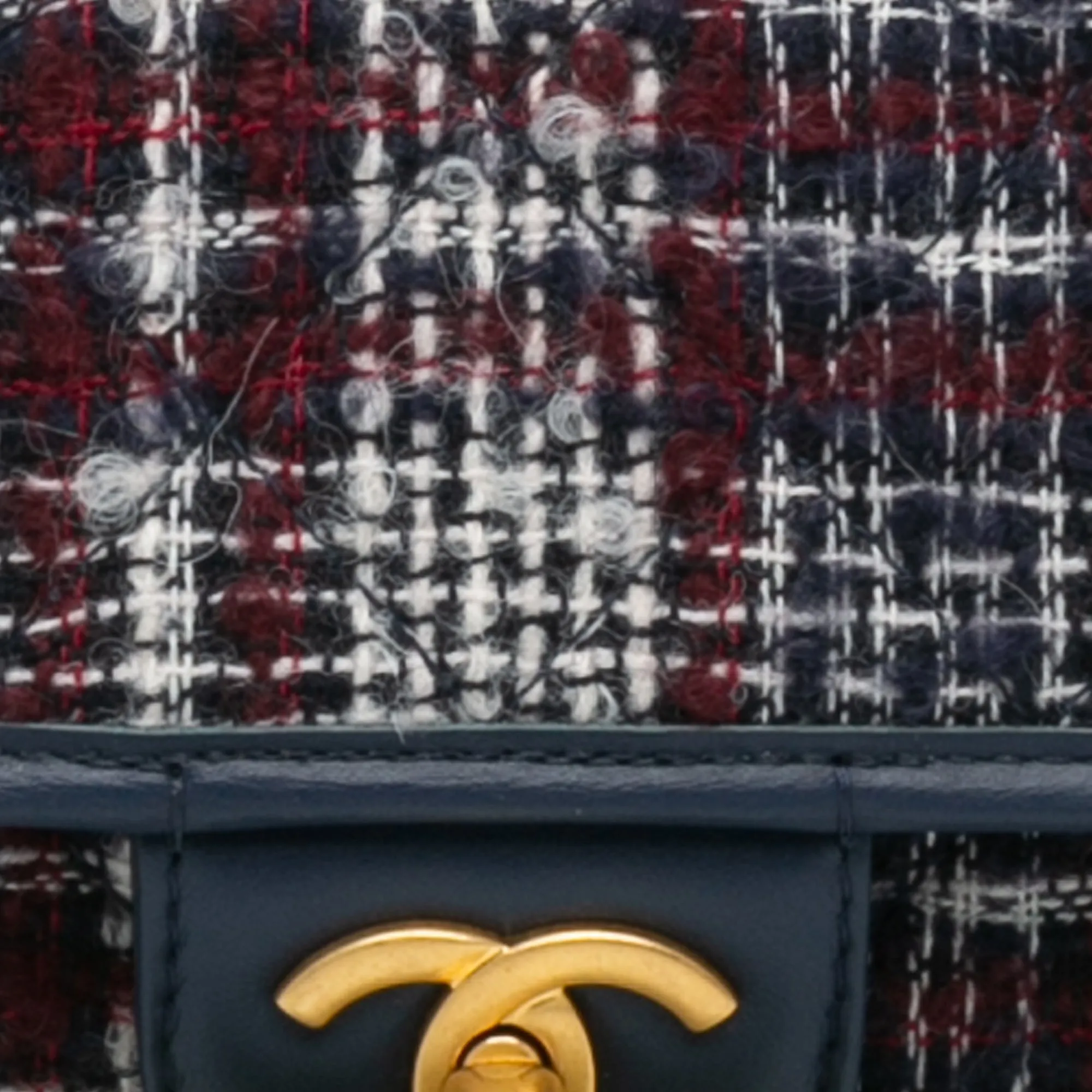 Multicolor Chanel Small Tweed School Memory Top Handle Flap Satchel