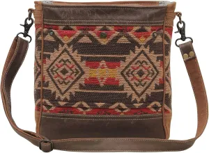 Myra Bag Western Leather Shoulder Bag for Women - Upcycled Canvas Crossbody Bag Carolina Shades
