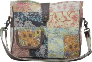 Myra Bag Western Leather Shoulder Bag for Women - Upcycled Canvas Crossbody Bag Le Fleur
