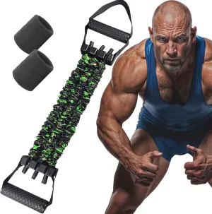 Natural Latex 3-Hole Resistance Stretcher, 2025 New Chest Expander Stretch Bands for Men, High Elasticity & Tear Resistant Exercise Bands with Handles, Full-Body Basic Training
