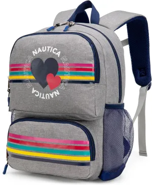 Nautica Backpack for Kids | Kindergarten, Elementary Children Backpack | 16" Tall | Hearts