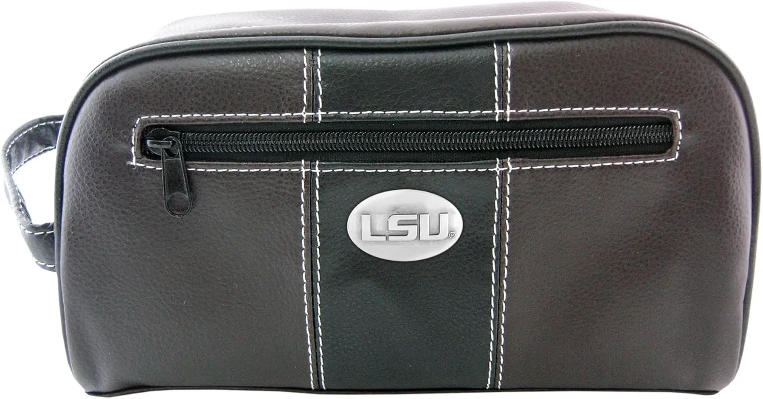 NCAA LSU Tigers Zep-Pro Toiletry Concho Bag, Brown