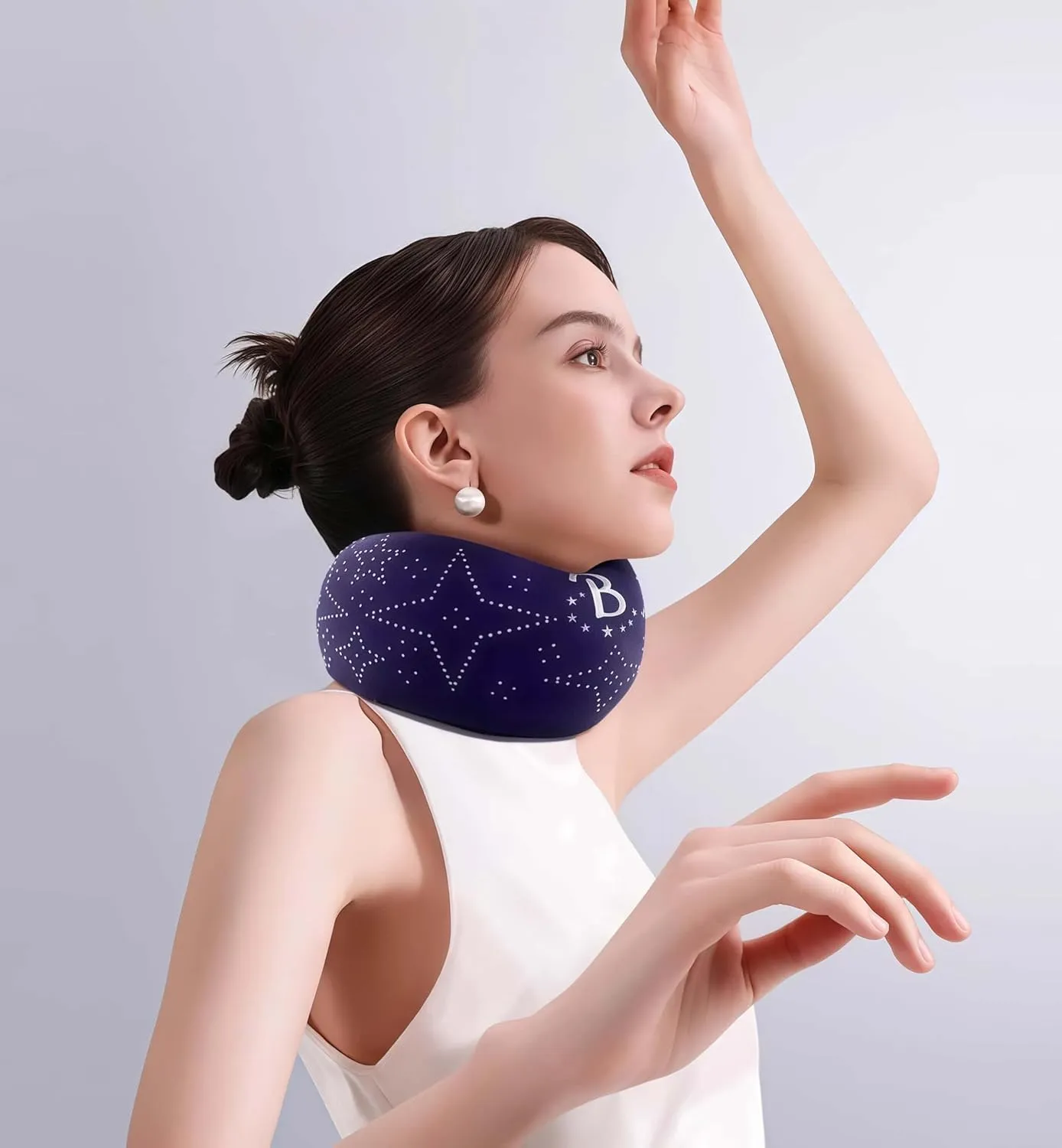 Neck Brace Cervical Collar – Adjustable Posture Corrector & Neck Hump Support for Pain Relief, Sleeping Aid, Spinal Decompression – Soft Foam Unisex Design for Men/Women (Blue)