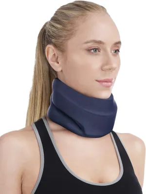 Neck Brace for Sleeping - Cervical Collar Relief Neck Pain and Neck Support Soft Foam Wraps Keep Vertebrae Stable for Relief of Cervical Spine Pressure for Women & Men Blue Large Size