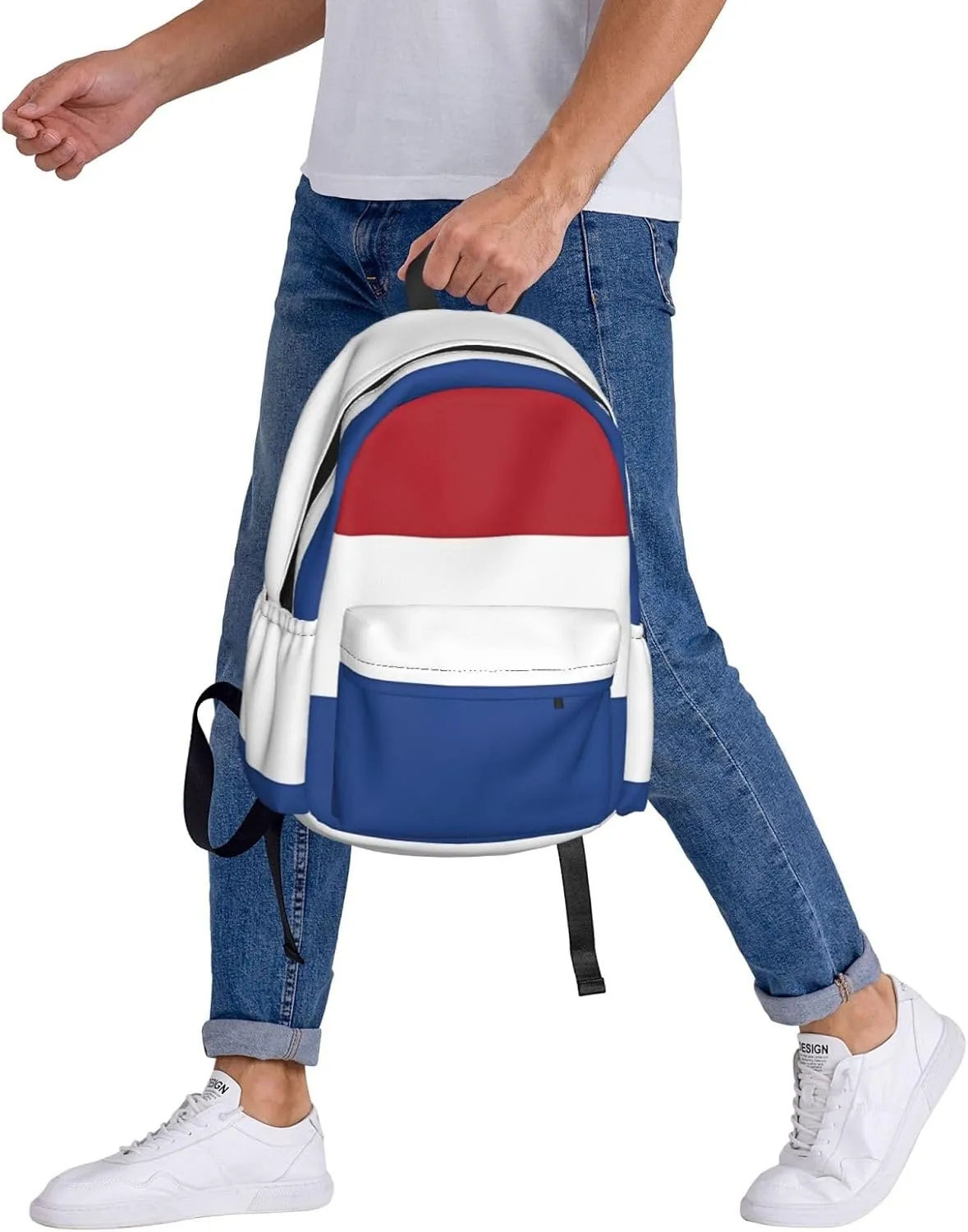 Netherlands Holland Flag Large Travel Backpack Casual Backpacks Laptop Daypack Working Rucksack Lightweight Back Pack Sports Bag with Adjustable Shoulder Strap