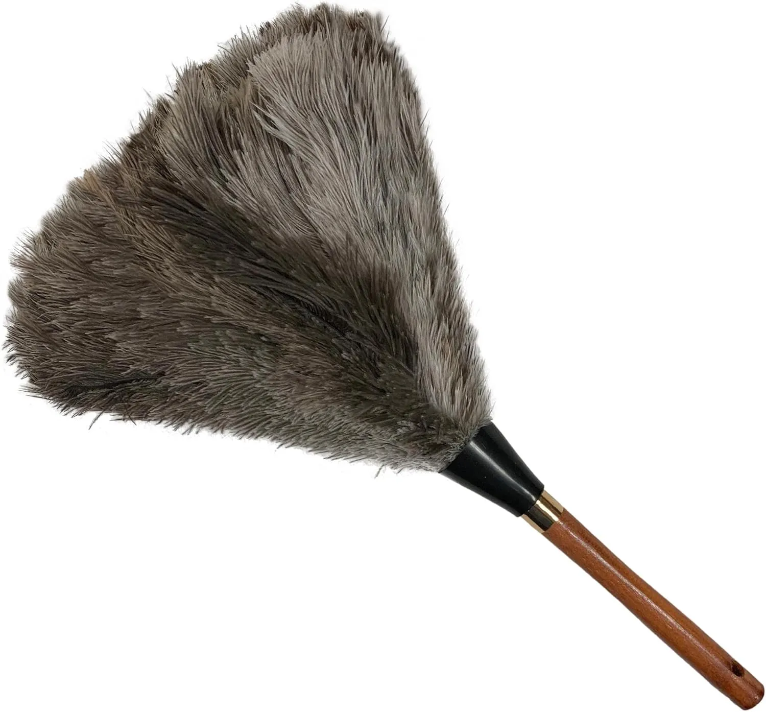 (New) Alta Dusting Products 17" Premium Soft-Floss Ostrich Feather Duster with Stained Wooden Handle. Our Best Duster