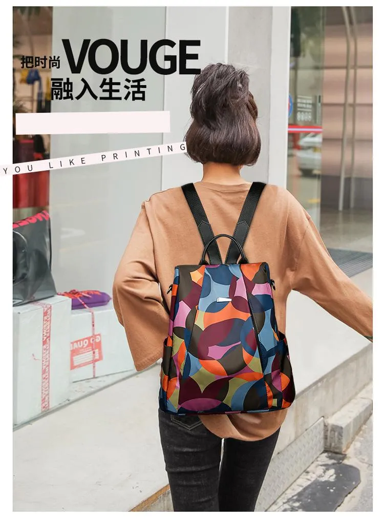 New Fashion Oxford Women Anti Theft Waterproof Backpack