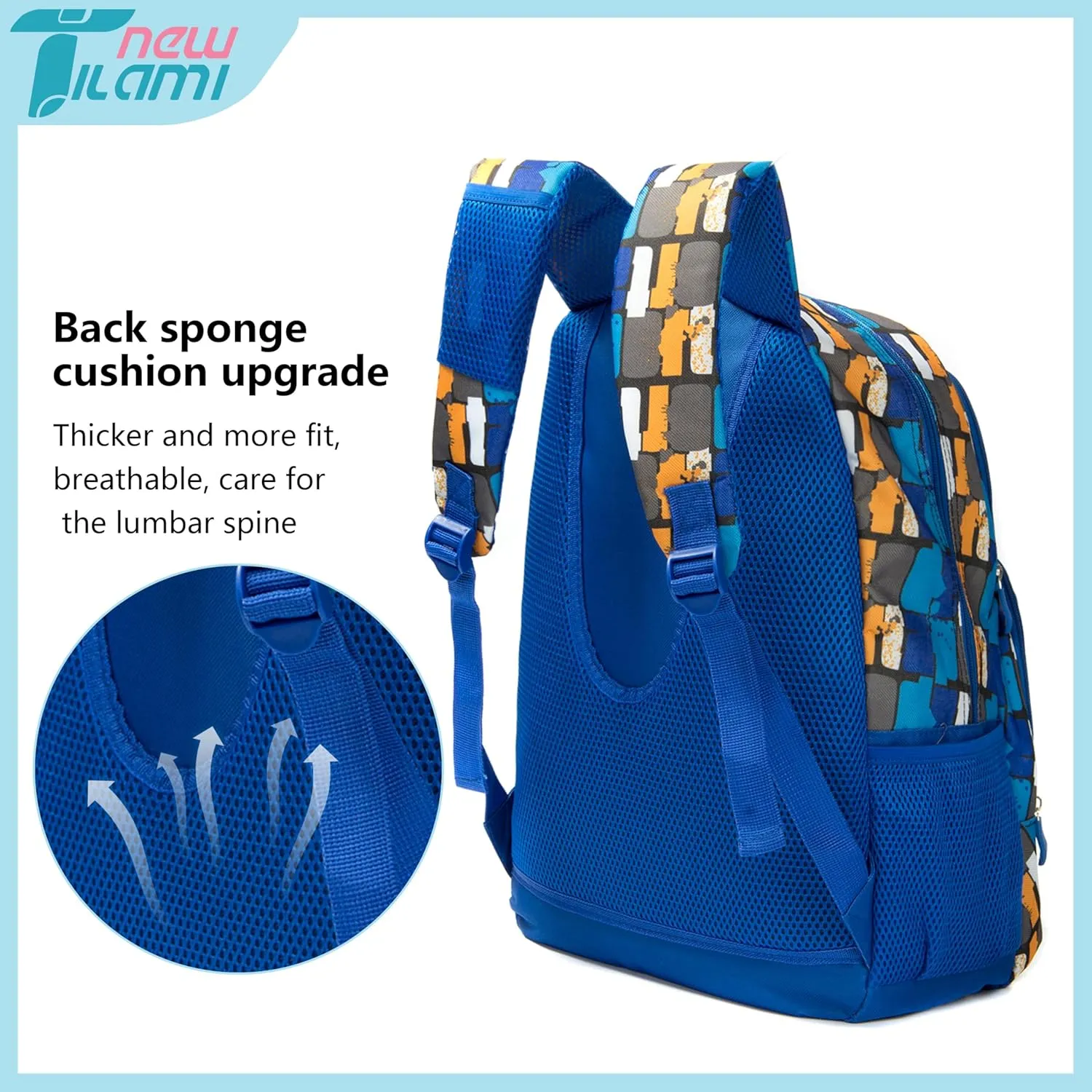 NEW TILAMI 14 Inch kid Toddler Backpack Boys Girls School Bag Kindergarten Elementary Cute Backpacks, Blue Dynamic