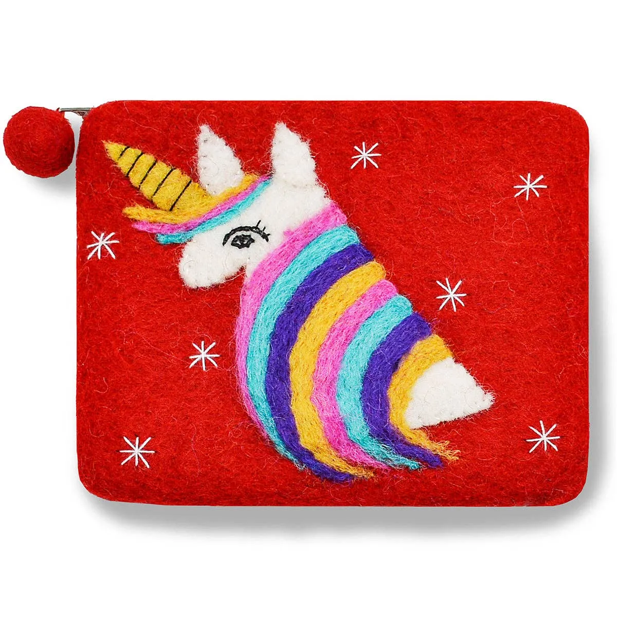 New Unicorn Design Coin Purse: Purple
