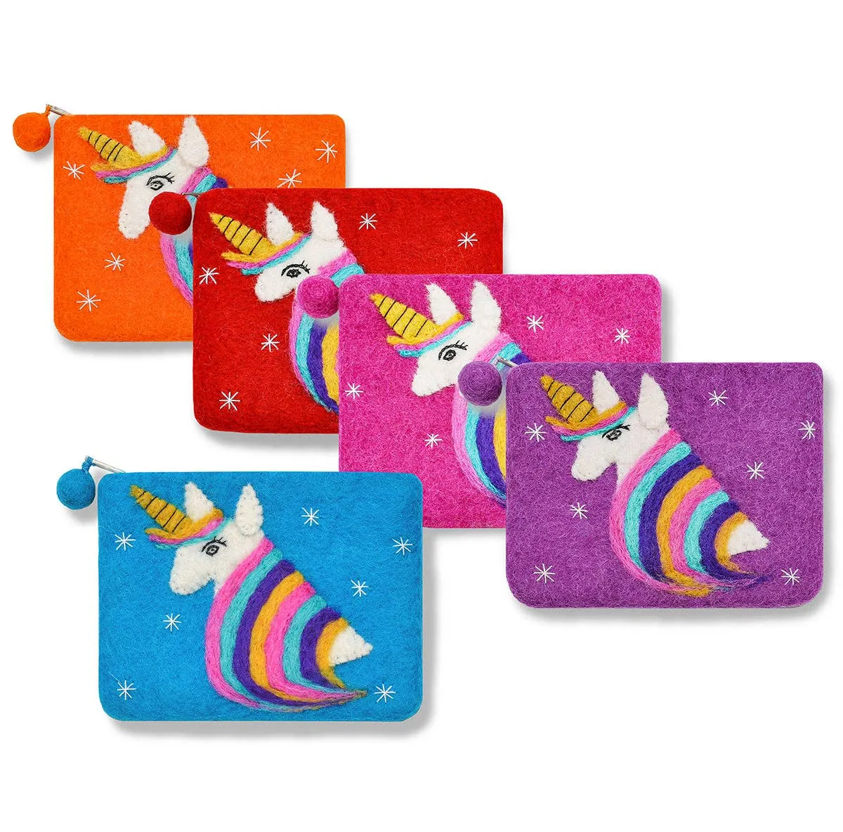 New Unicorn Design Coin Purse: Purple
