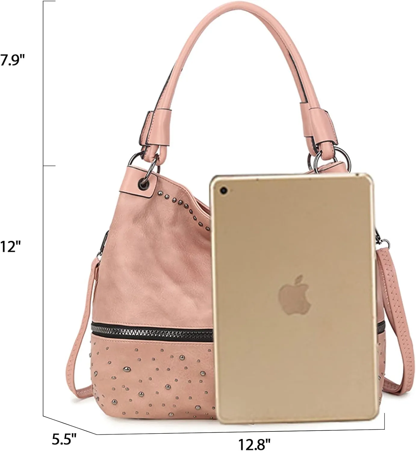 NOTAG Handbags for Women Fashion Purses and Handbags PU Leather Rivet Shoulder Crossbody Bags