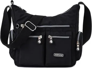 NOTAG Nylon Crossbody Bag for Women Lightweight Shoulder Bags Zipper Multipockets Messenger Handbags Purses