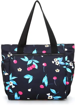 NOTAG Tote Purses for Women Lightweight Large Shoulder Handbags Nylon Floral Printed Purses and Handbags