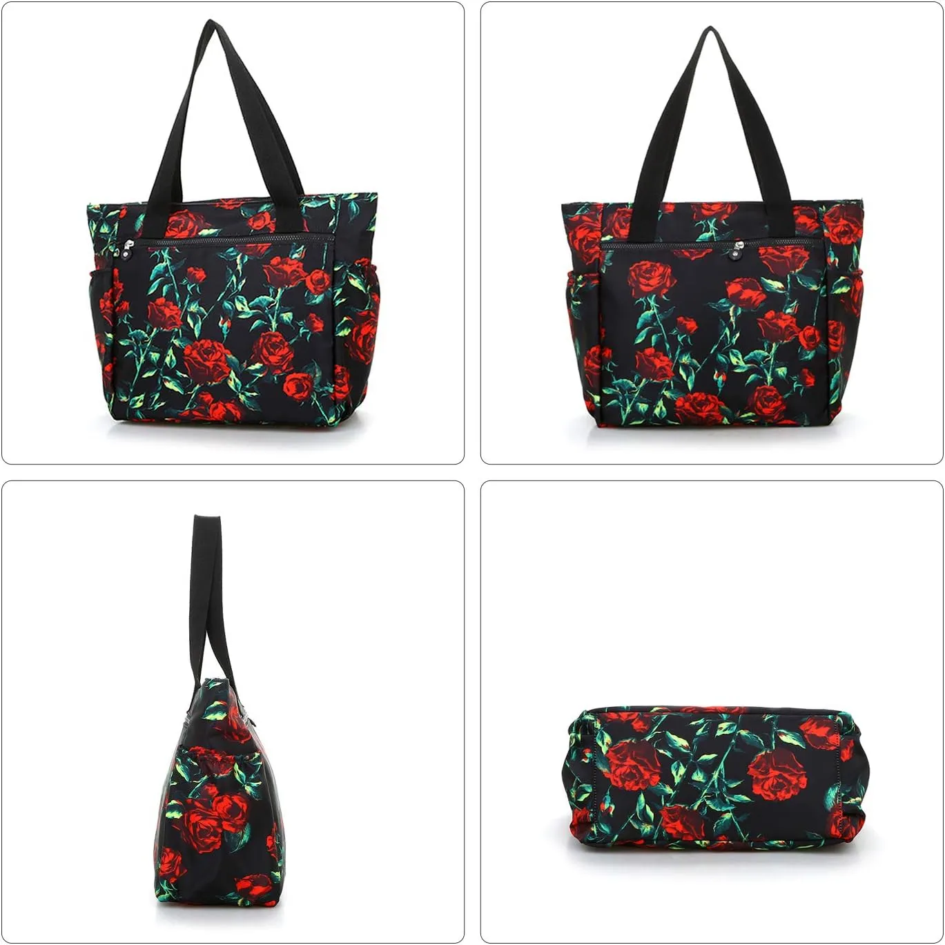 NOTAG Tote Purses for Women Lightweight Large Shoulder Handbags Nylon Floral Printed Purses and Handbags