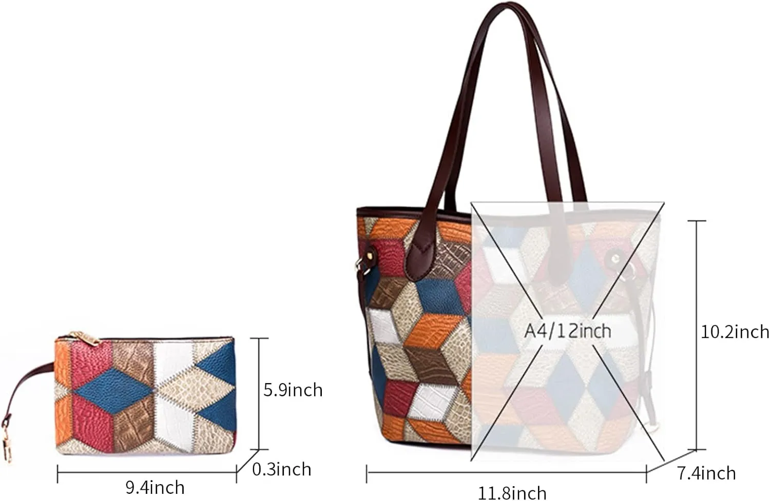 NOTAG Women Tote Bags Large Shoulder Bags Top Handle Satchel Purse with Small Wallet
