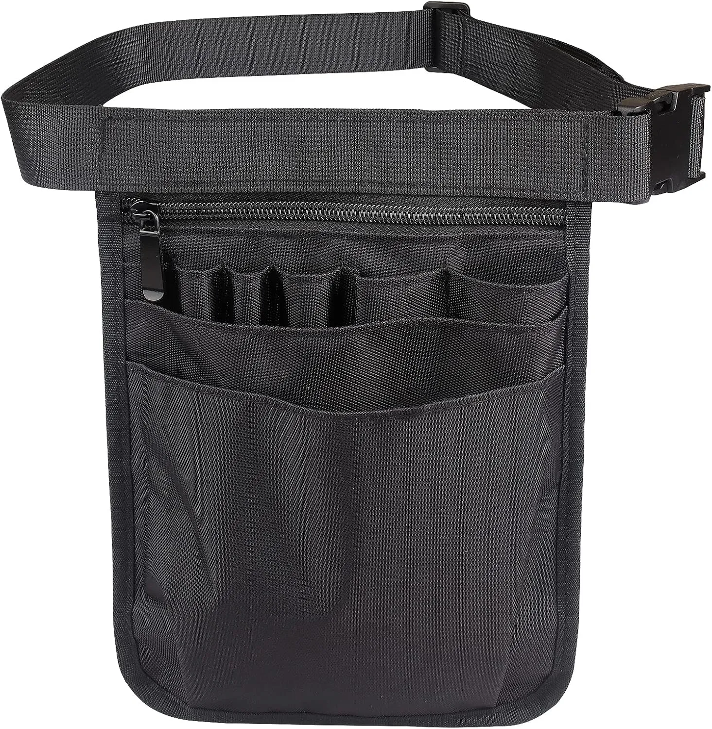 Nurse Fanny Pack, Nurse Pouch for Women Men, Nurse Tool Belt, Nurses Utility Storage Pocket Organizer, Utility Waist Pack Multi Compartment Medical Gear Pocket Belt Bag(Black)