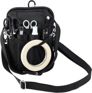 Nurse Organizer Belt 2 Sided -12 Pocket Waist Bag Pouch Case for Medical Scissors Care Kit Tool