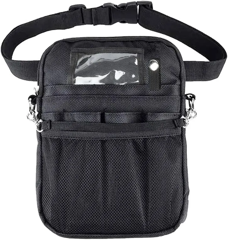 Nurse Organizer Belt 2 Sided -12 Pocket Waist Bag Pouch Case for Medical Scissors Care Kit Tool