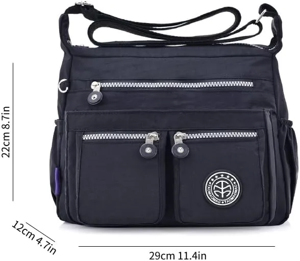 Nylon Crossbody Bag for Women Travel Purses and Handbag Large Capacity Waterproof Shoulder Bag