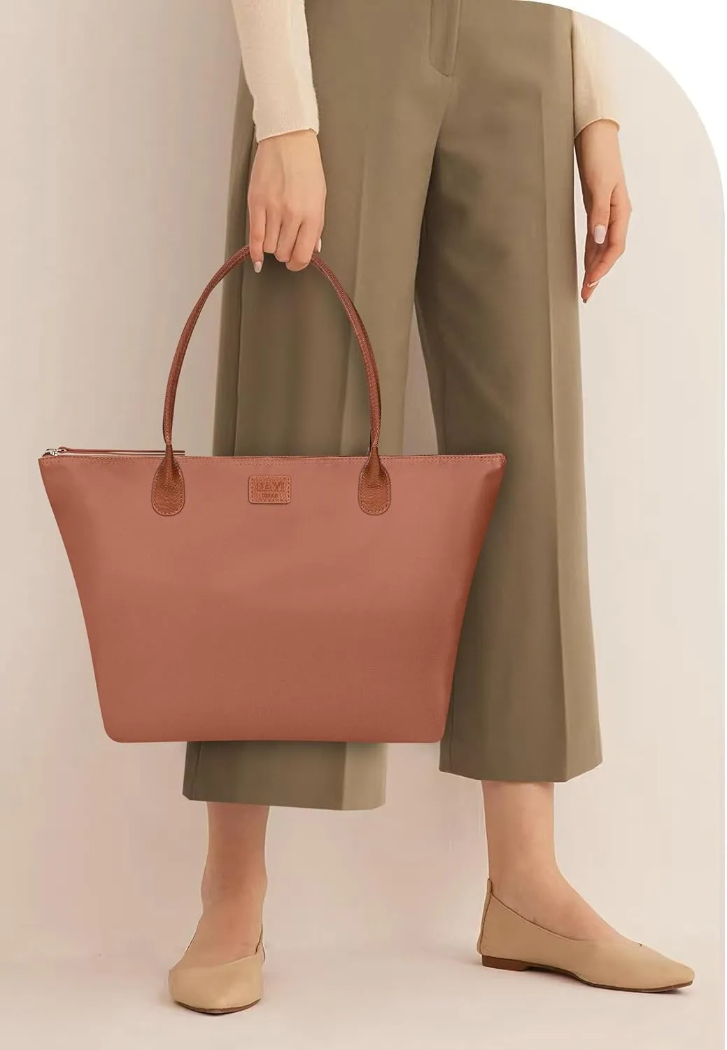 Nylon Tote Bag for Women, Large Foldable Weekend Hobo Purses for Women, Shoulder Tote Handbags with Zipper