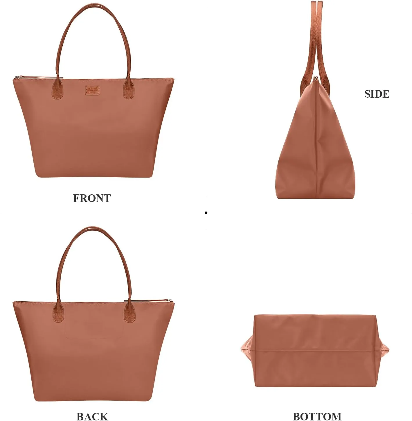 Nylon Tote Bag for Women, Large Foldable Weekend Hobo Purses for Women, Shoulder Tote Handbags with Zipper