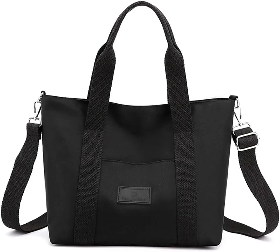 Nylon Tote Bag for Women Waterproof Cross Body Handbags Purses with Zipper Pocket Shoulder Bag Ladies Casual Satchel