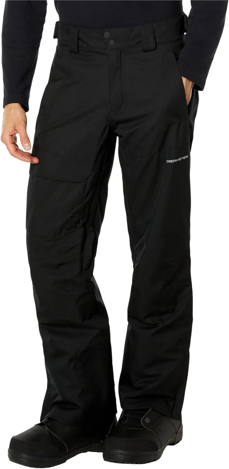 Obermeyer Orion Pants for Men - Double Snap Button Closure and Adjustable Waistband, Casual and Straight Fit Pants Black 2XL R