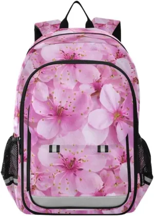 ODAWA Cherry Blossoms Cute Backpack for School Laptop Backpack Purse Travel Bag Girls Boys Backpack