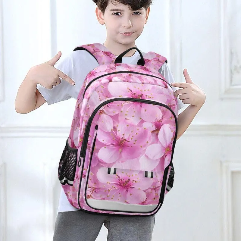 ODAWA Cherry Blossoms Cute Backpack for School Laptop Backpack Purse Travel Bag Girls Boys Backpack