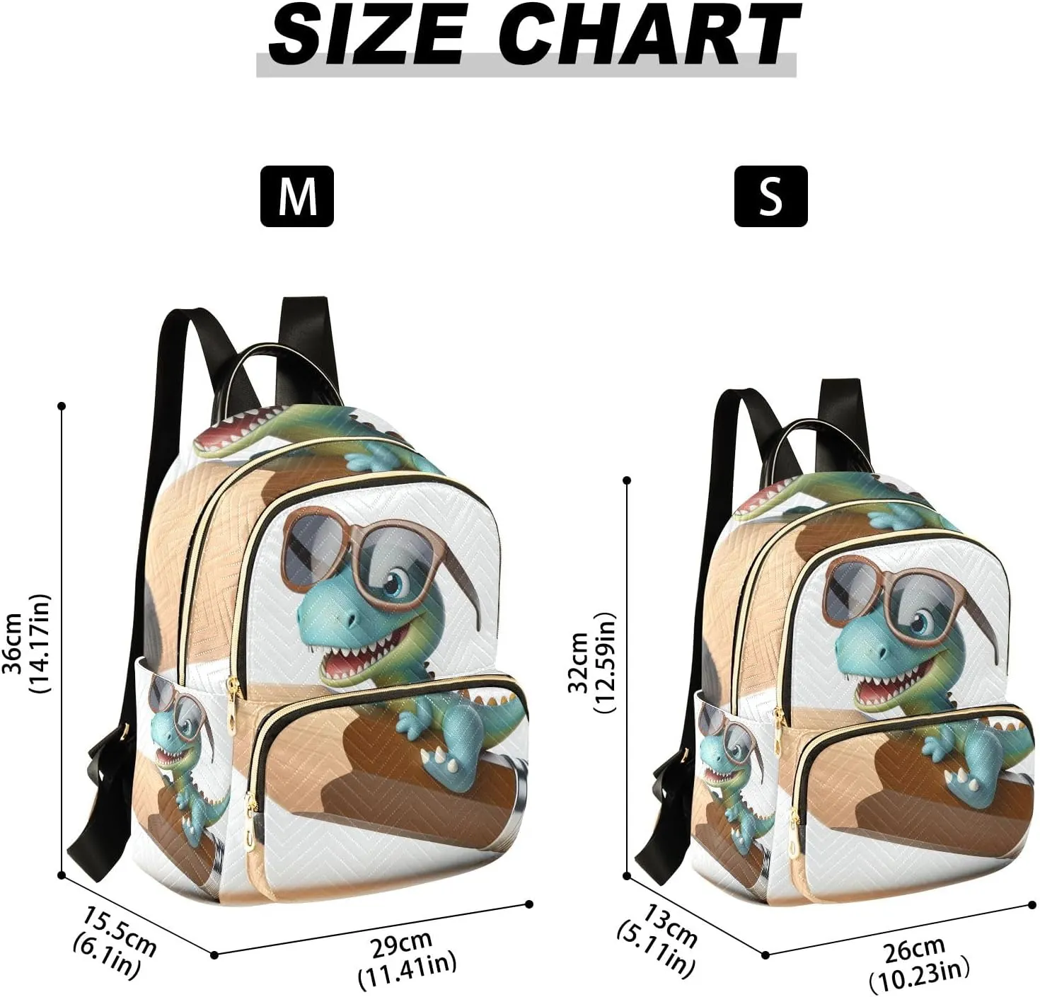 ODAWA Cute Dinosaur Riding Pencil Small Backpack for Women Quilted Backpack Purse for Women