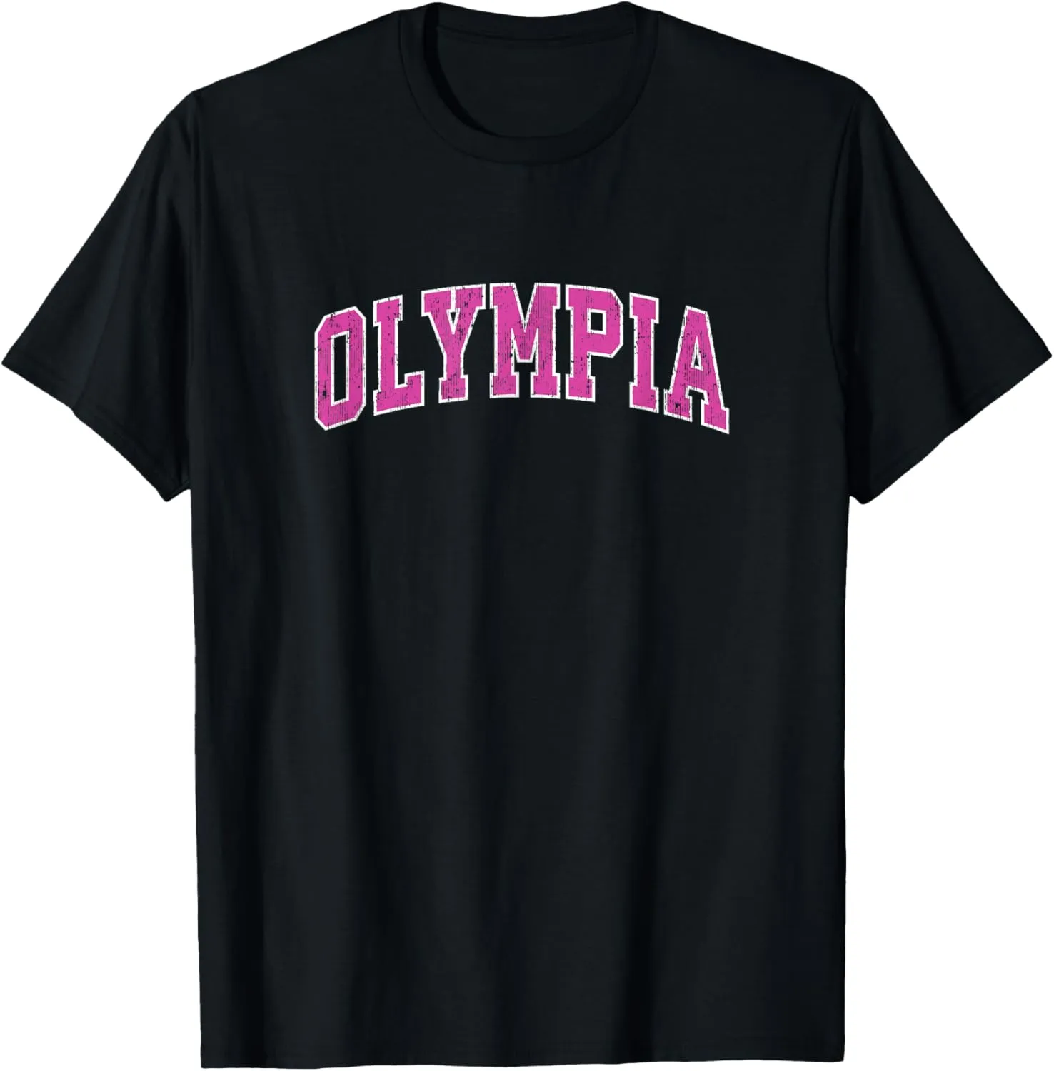 Olympia Washington WA Vintage Sports Design Pink Design T-Shirt